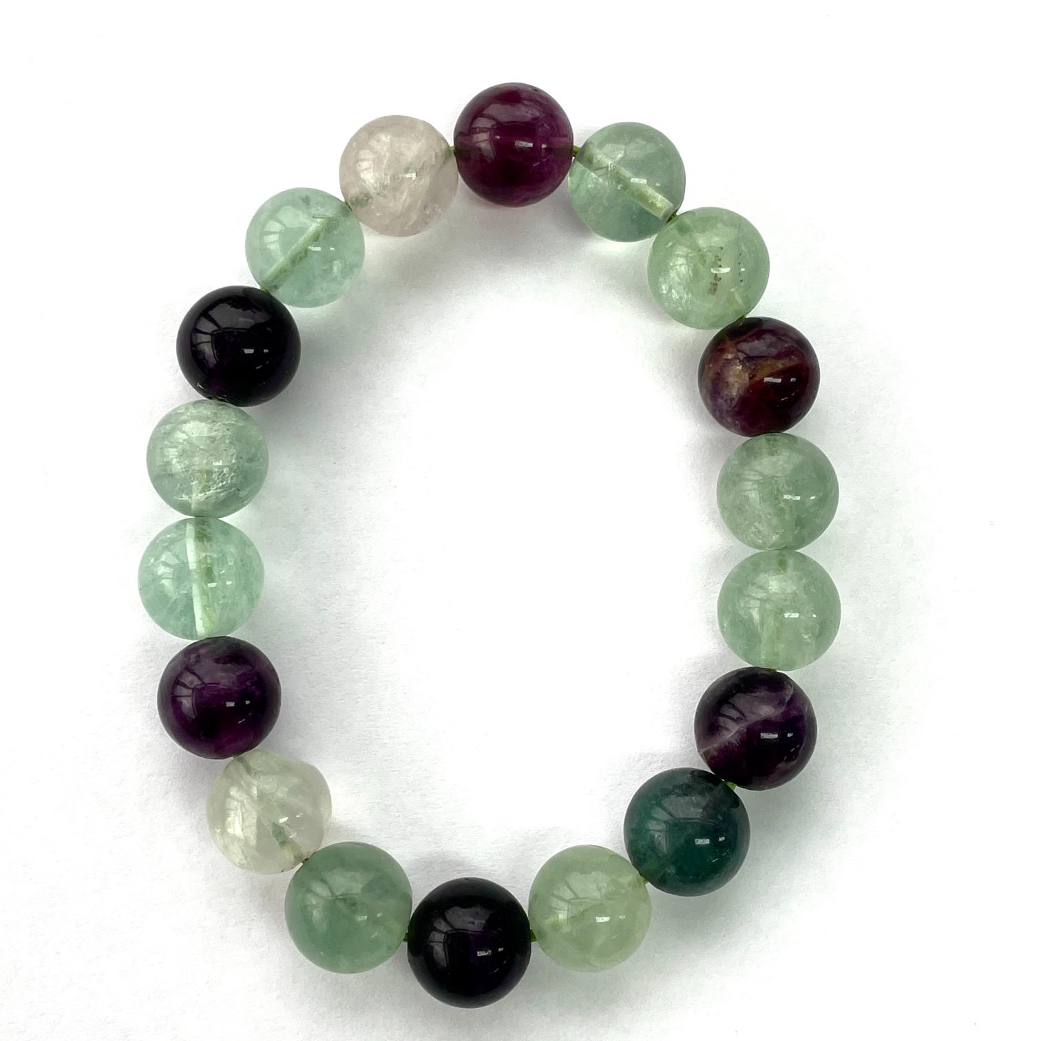 Fluorite Beads Bracelet - 12mm Fluorite Beads Bracelet - 12mm